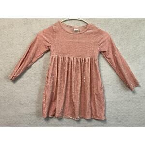 Healthtex Dress Girls 5T Long Sleeve Crushed Velvet Pockets Holiday Party Cute